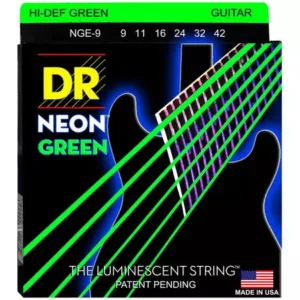 DR STRINGS NGE-9 Neon Hi-Def Green Electric Lite