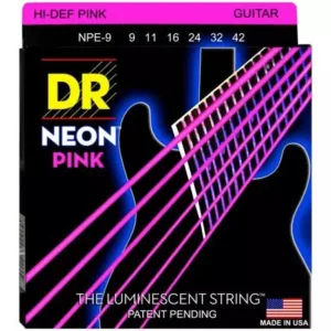 DR STRINGS NPE-9 Neon Hi-Def Pink Electric