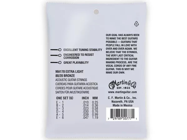 MARTIN MA170 Authentic SP 80/20 Bronze Extra Light - immagine 2